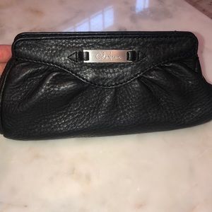 Cold Haan  black leather clutch
